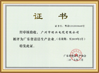 廣東省清潔生產企業(yè)